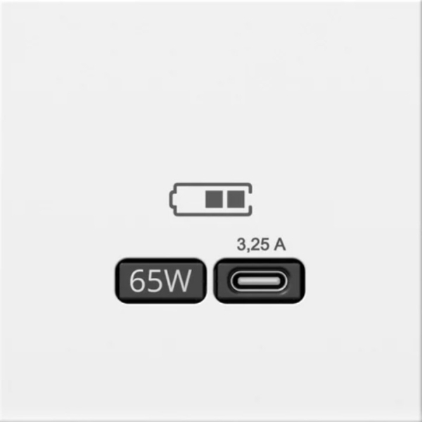 Usb-розетка ArtGallery белый тип-С 65 Вт