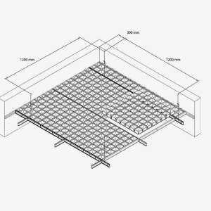 Потолок грильято GL15 50x50 мм Н37 GL15 50х50 Н37 Графит