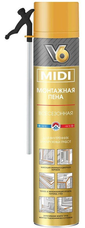 Midi пена бытовая всесезонная, 510 г Midi пена бытовая всесезонная, 510 г